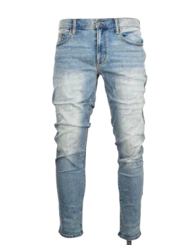 Men's Vintage Washed Blue Denim Jeans