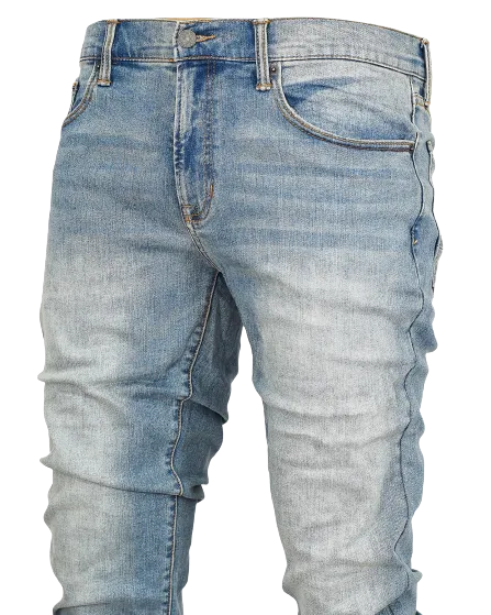 Men's Vintage Washed Blue Denim Jeans