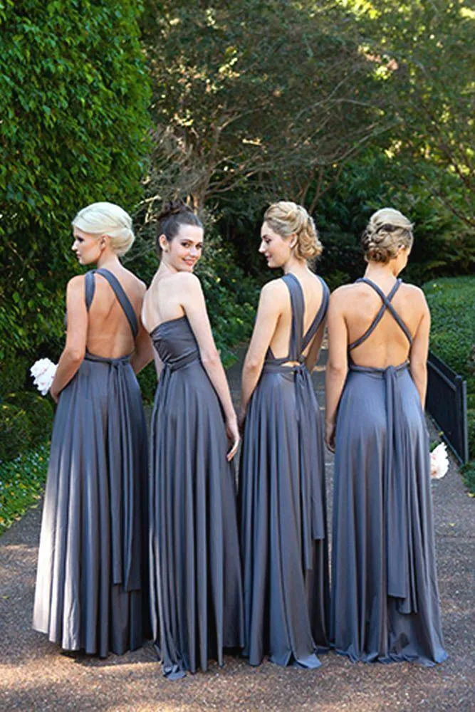 New Light Blue Convertible Bridesmaid Dresses