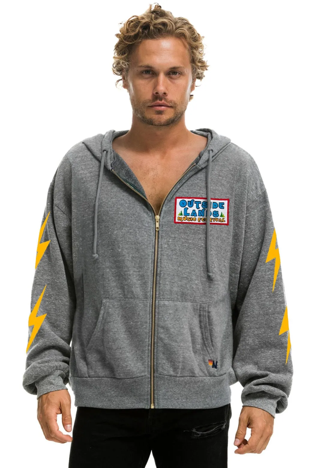 OUTSIDE LANDS 2024 RELAXED ZIP HOODIE - HEATHER GREY