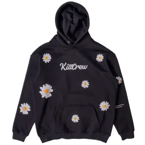 OVERSIZED LUX "DAISY" HOODIE - BLACK