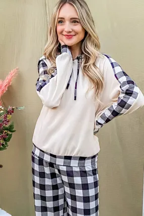 Plaid Hooded Lounge Set - Comfortable Chic