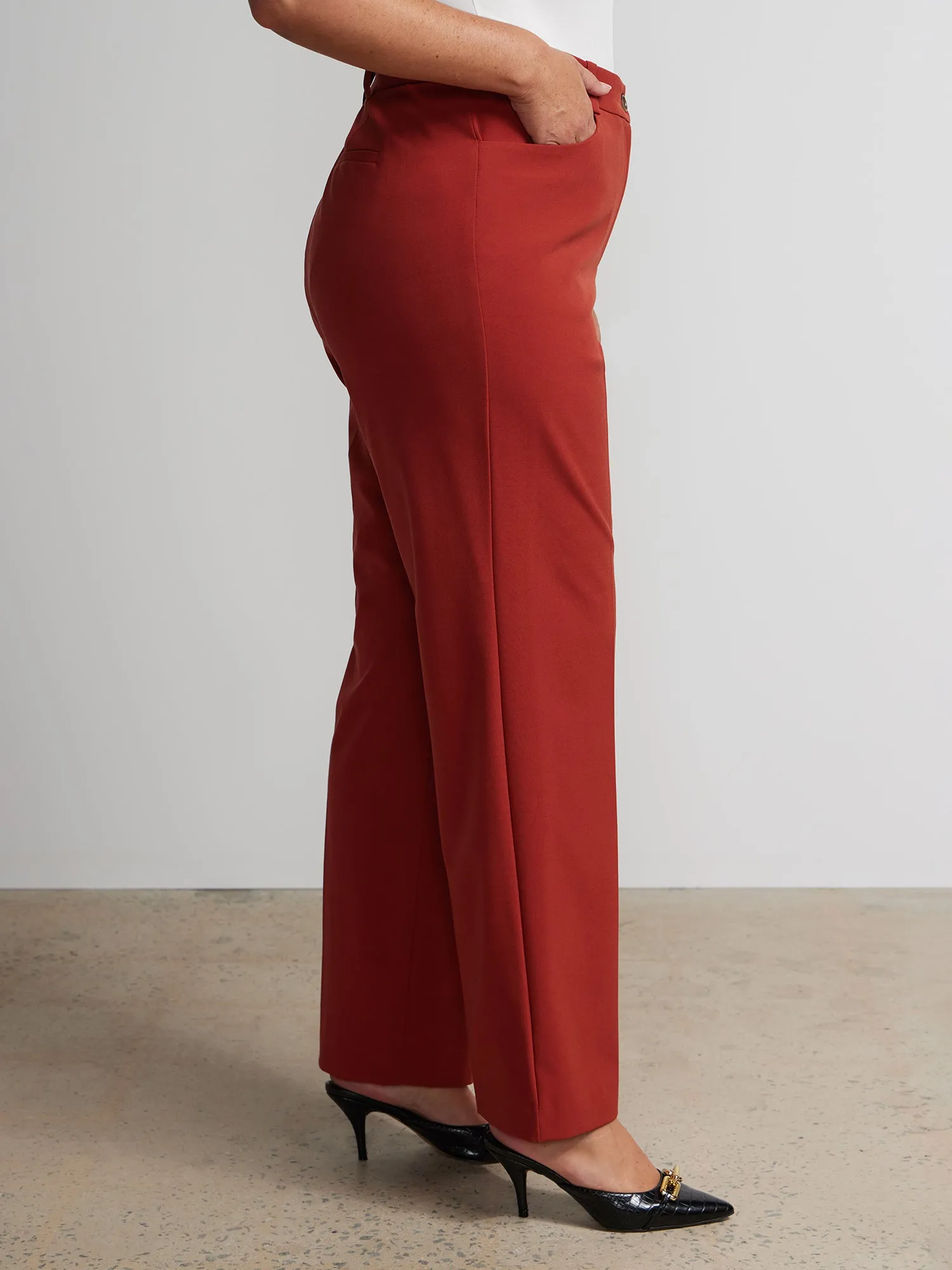 Plus Tailored Straight Leg Pants