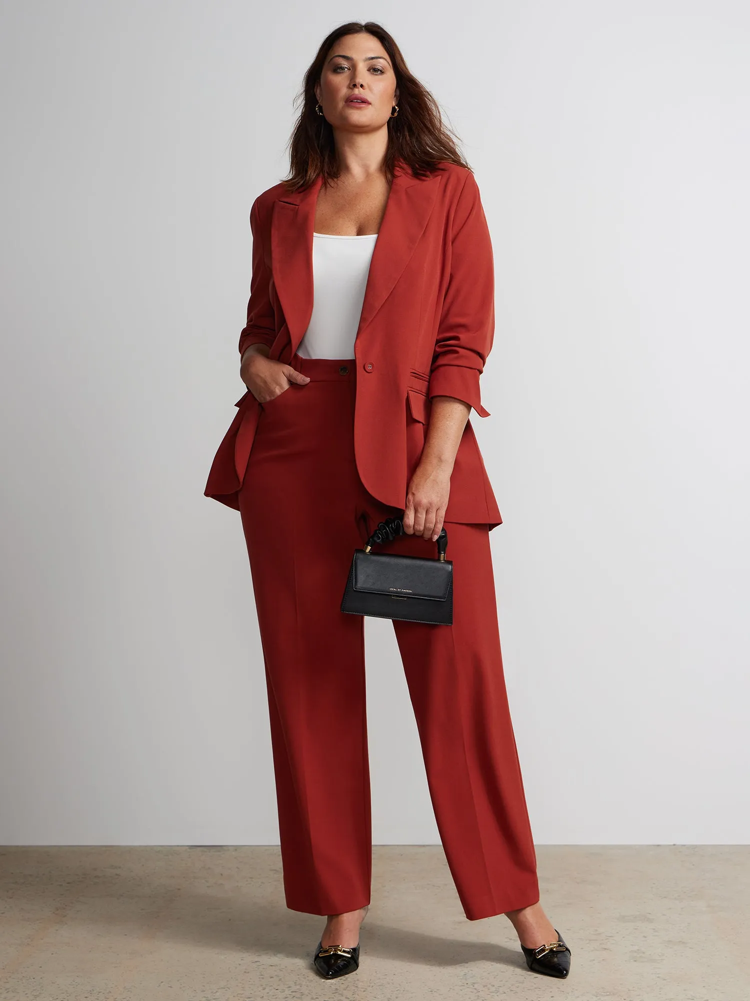 Plus Tailored Straight Leg Pants