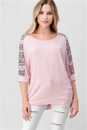 Print Sleeve Top