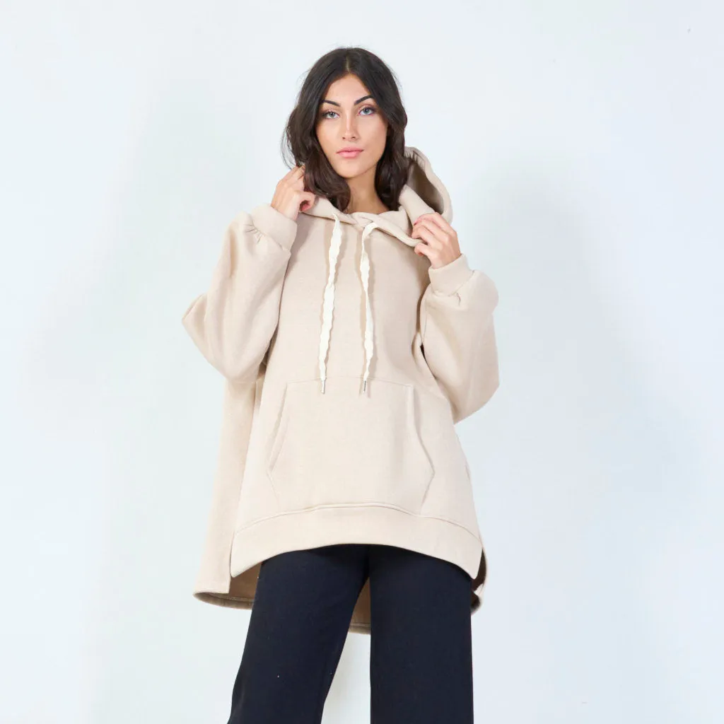 Relaxed hoodie with unique drawstring wholesale