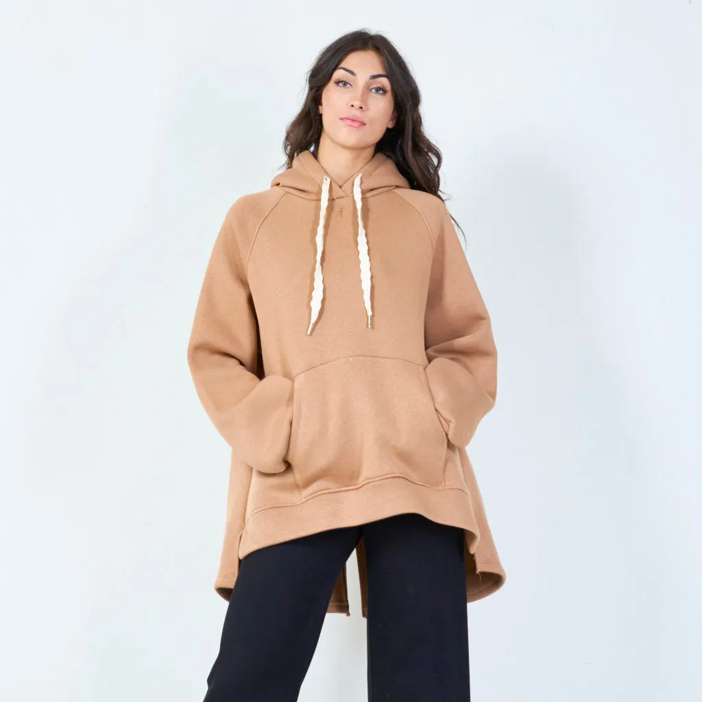 Relaxed hoodie with unique drawstring wholesale