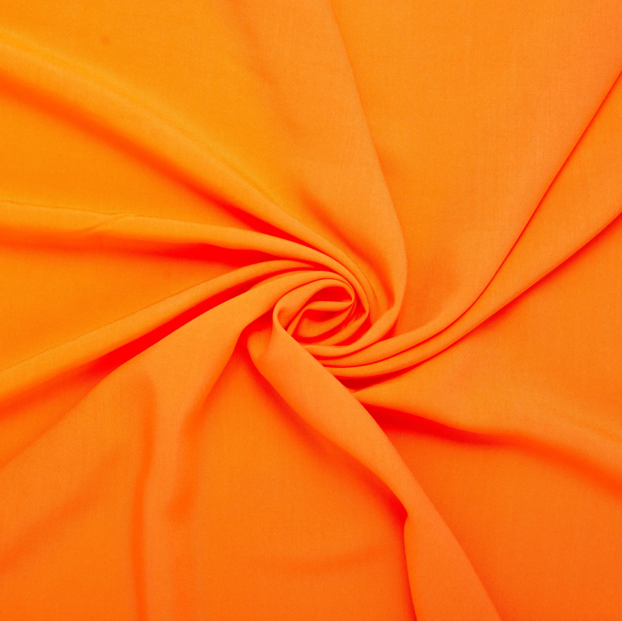 Solid Rayon Poplin - POPPY - Orange