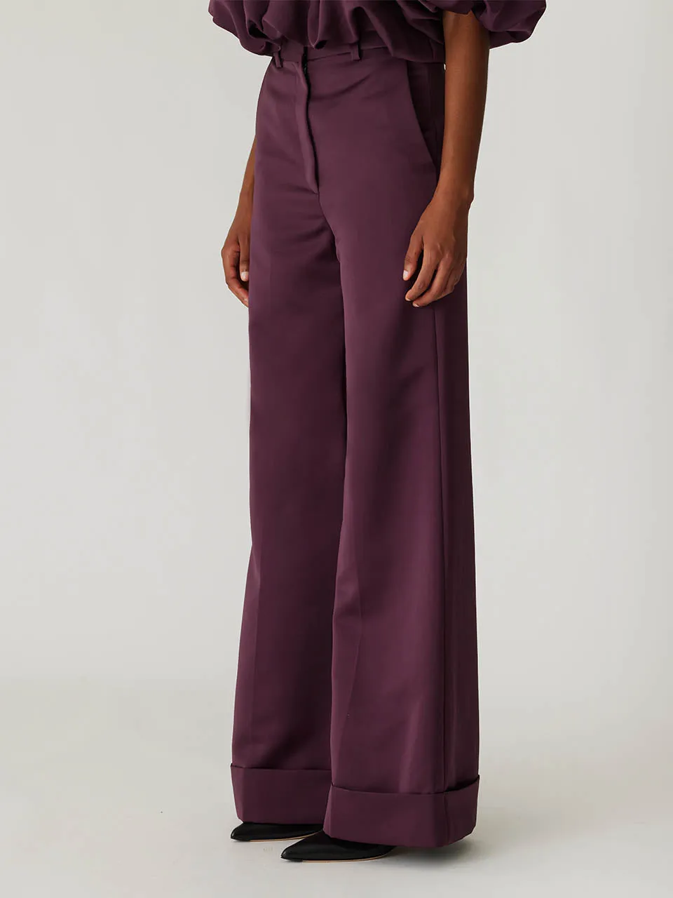 Techy Sateen Wide Leg Pant