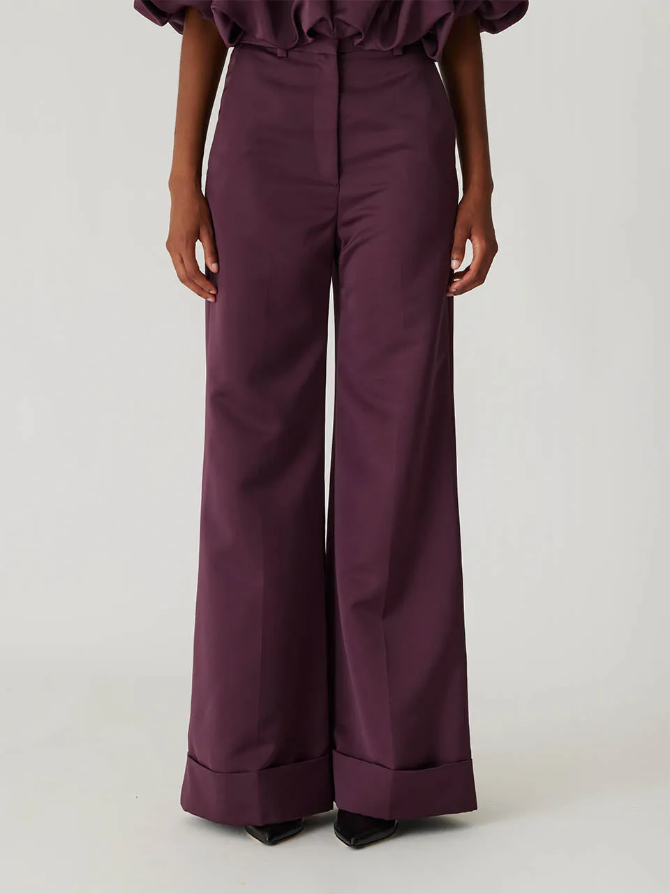 Techy Sateen Wide Leg Pant