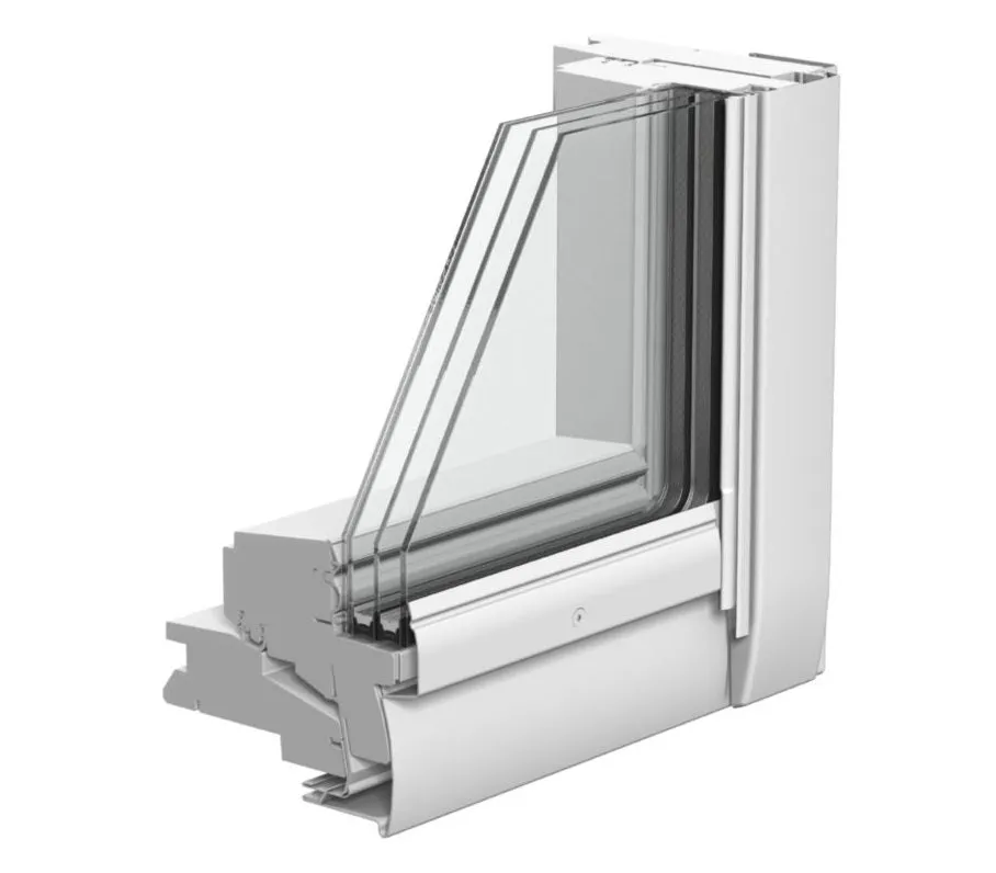 VELUX GGL CK02 2067 High Energy Efficiency Glazing White Painted Centre-Pivot Window (55 x 78 cm)