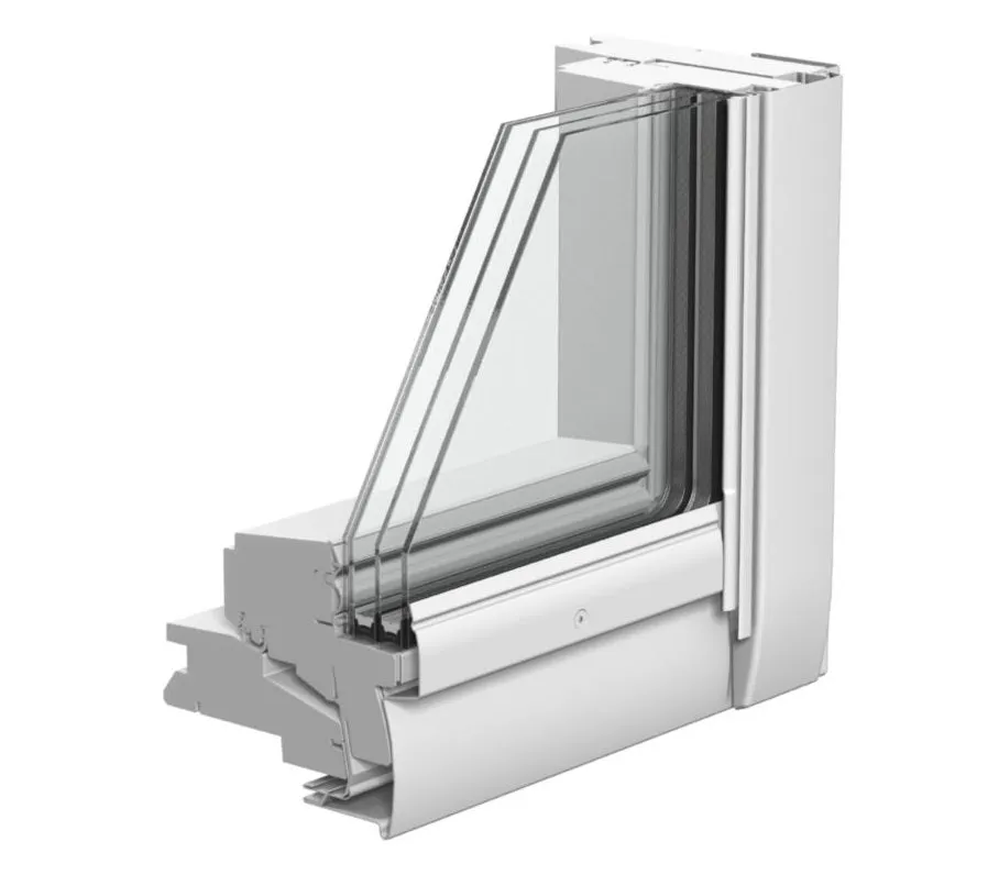 VELUX GGL FK06 2069 Solar UV Heat Protection Glazing White Painted Centre-Pivot Window (66 x 118 cm)