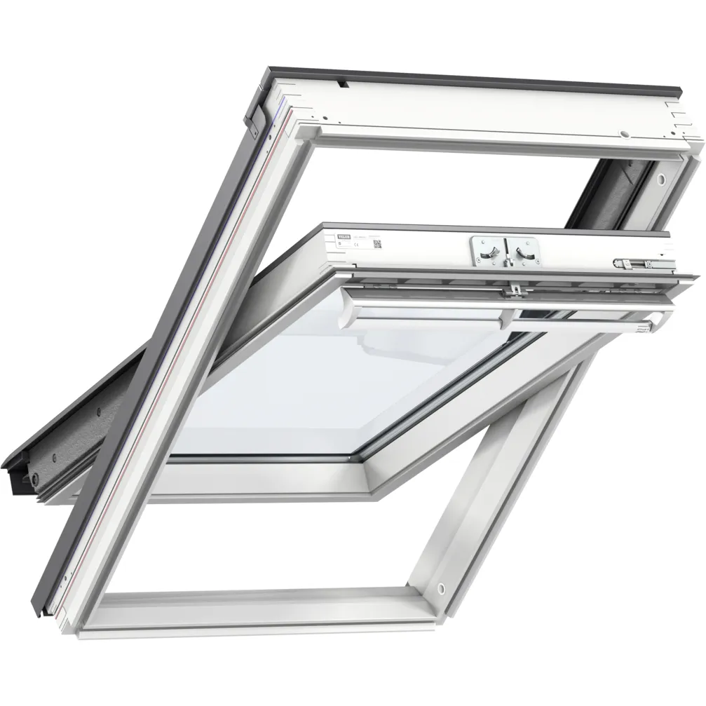 VELUX GGL MK04 2067 High Energy Efficiency Glazing White Painted Centre-Pivot Window (78 x 98 cm)