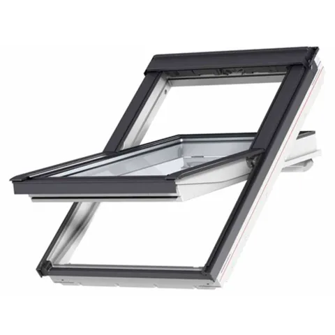 VELUX GGL PK04 2067 High Energy Efficiency Glazing White Painted Centre-Pivot Window (94 x 98 cm)