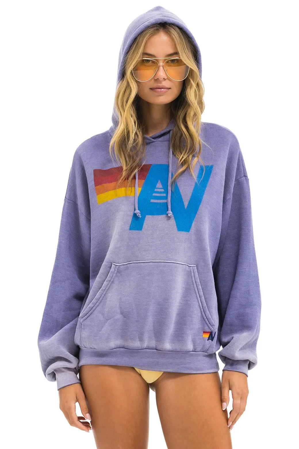 VINTAGE LOGO RELAXED PULLOVER HOODIE - FADED GRAPE