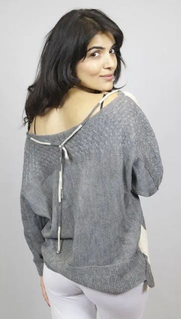 Woodleigh Sweater Drape Back Tie Top