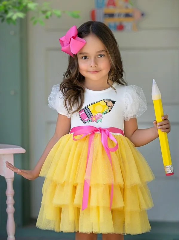 Yellow Homeroom Ballerina Layered Tutu Dress